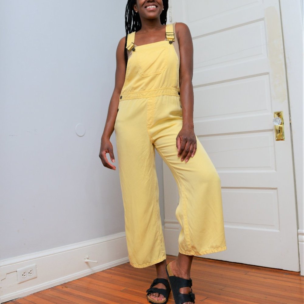 SOLD- Yellow Overalls Coveralls - Picture 2 of 9